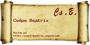 Csépe Beatrix névjegykártya